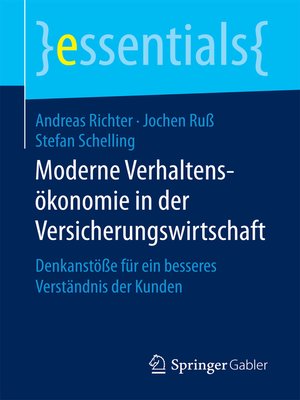 cover image of Moderne Verhaltensökonomie in der Versicherungswirtschaft